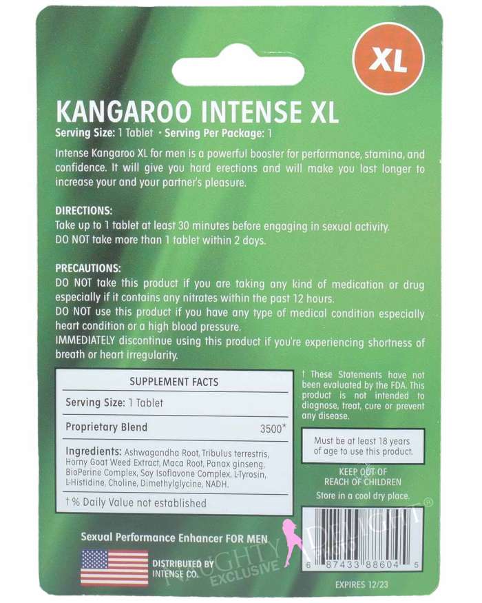 Kangaroo XL Male Sex Supplement (Lot Exp: 12/2025, CLOSEOUT SALE)