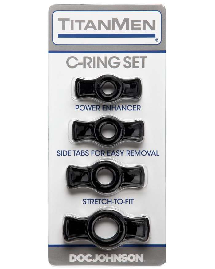 Doc Johnson TitanMen Tools Cock Ring Set (Pack of 4)