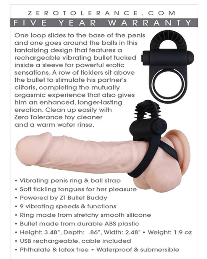 Zero Tolerance Bell Ringer Vibrating Cock Ring